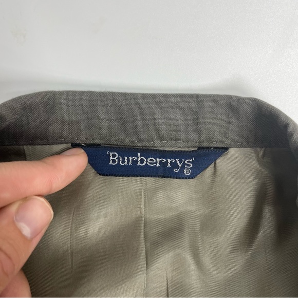 Burberry Blazer Mens Large Grey Button Up Formal Pure Wool Wedding Suit Tuxedo - Picture 3 of 14